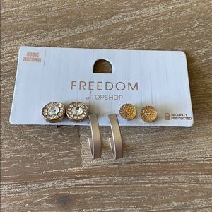 Top shop trio of earrings